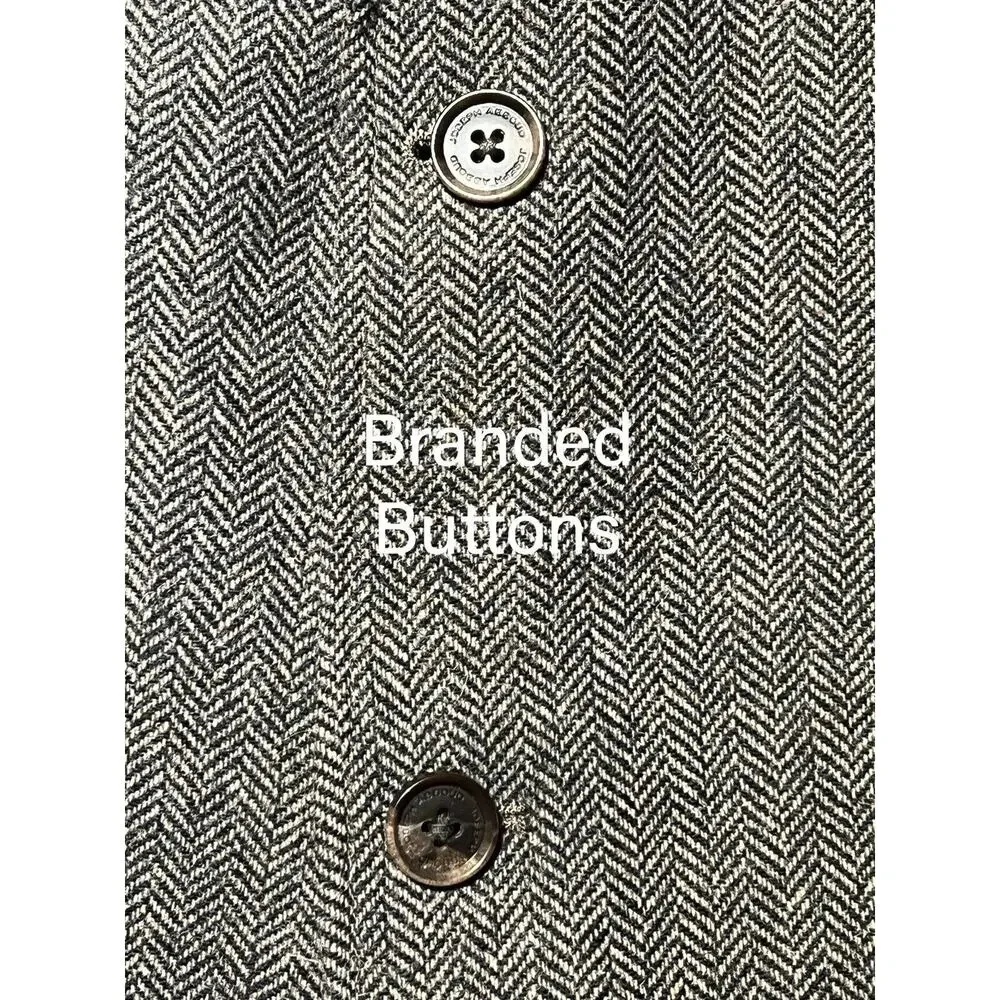 Joseph Abboud XL 44R Mens Gray Herringbone Flannel Blazer Sport Jacket - Picture 6 of 14